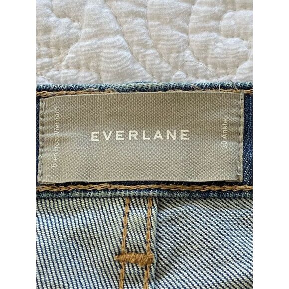 Everlane Ankle Jeans Blue Mid-Rise Denim 5-Pocket Size 30 - Picture 3 of 10